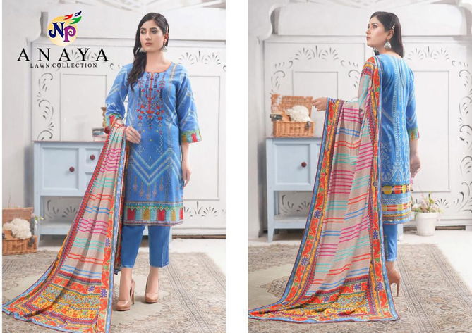 Anaya By np Print Lawn Cotton Pakistani Dress Material Wholesale Shop In Surat